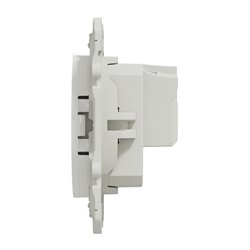 Prise de courant 2P+T française Odace S525039 Blanc brillant connexion à vis