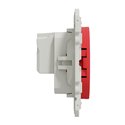 Prise de courant 2P+T française Odace S52009903 Rouge brilant 