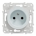 Prise de courant 2P+T française Odace S510049 Blanc recyclé brillant 