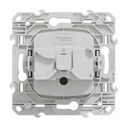Prise de courant 2P+T française Odace S510049 Blanc recyclé brillant 