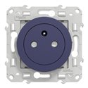 Prise de courant 2P+T française affleurante Odace S550052 Bleu cobalt 