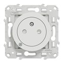 Prise de courant 2P+T française affleurante Odace S500052 Blanc antibactérien 