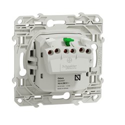 Prise de courant 2P+T allemand Odace S530057 Aluminium 