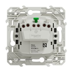 Prise de courant 2P+T allemand Odace S530057 Aluminium 