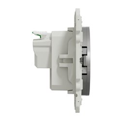 Prise de courant 2P+T allemand Odace S530057 Aluminium 
