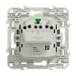 Prise de courant 2P+T allemand Odace S520057 Blanc brillant 