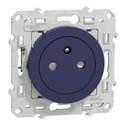 Prise de courant 2P+T affleurante Odace S555052 Bleu cobalt 