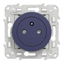 Prise de courant 2P+T affleurante Odace S555052 Bleu cobalt 