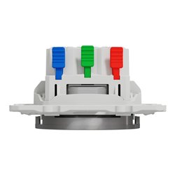 Prise de courant 2P+T affleurante Odace S530052 Aluminium 