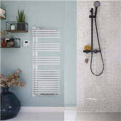 Sèche serviette eau chaude Cala Twist+Air LRNT/LNLT-IFS 547+1000 Watts, Gauche