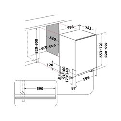 Lave-vaisselle W2IHKD526A 14 couverts intégrable