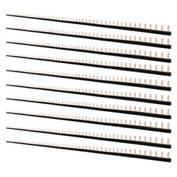 Lot de 10 Peignes horizontaux noirs 1 m 56 modules unipolaire