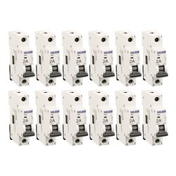 Lot de 12 Disjoncteurs Unipolaire 1 module 2A