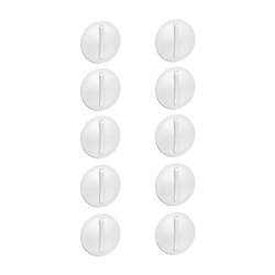 Lot de 10 enjoliveurs étroits Celiane interrupteur-va-et-vient-poussoir lumineux Blanc 065003