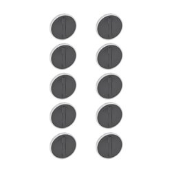 Lot de 10 enjoliveurs étroits Celiane pour interrupteur-va-et-vient-poussoir lum graphite 065203