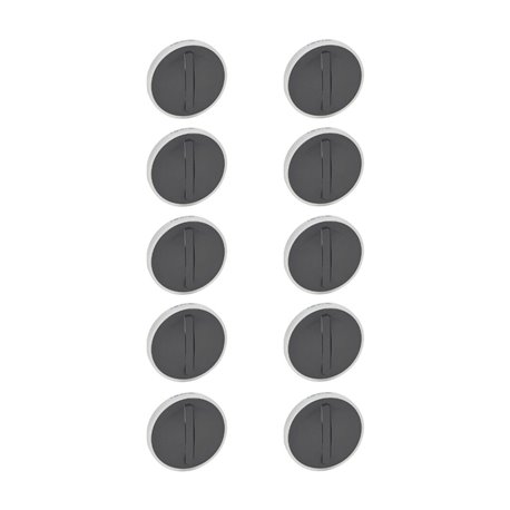 Lot de 10 enjoliveurs étroits Celiane pour interrupteur-va-et-vient-poussoir lum graphite 065203