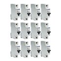 Lot de 12 Disjoncteurs Unipolaire 1 module 63A