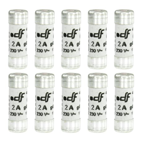 Lot de 10 Fusibles domestiques Sans voyant 6,3x23 mm