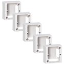 Lot de 5 cadres saillie 1 poste pour montage prise 80x80mm 055439