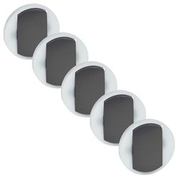 Lot de 5 enjoliveurs larges Celiane pour interrupteur-va-et-vient-poussoir lum graphite 065204