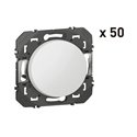 Lot de 50 interrupteurs Dooxie 10AX 250V finition blanc 600601