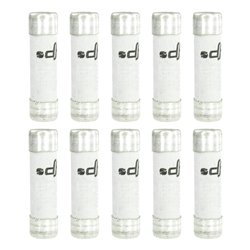 Lot de 10 Fusibles domestiques 16A Sans voyant 8,5x31,5 mm