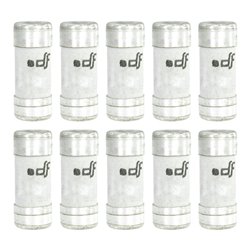 Lot de 10 Fusibles domestiques 25A Sans voyant 10,3x31,5 mm