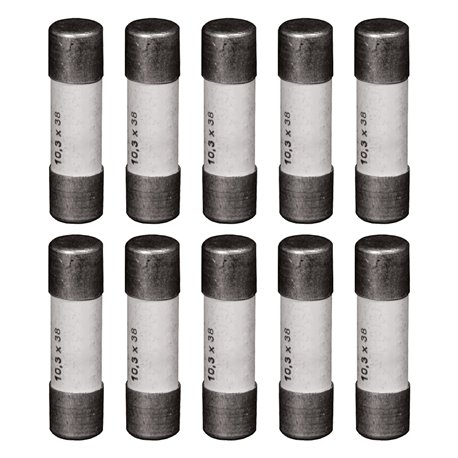 Lot de 10 Fusibles domestiques 32A Sans voyant 10,3x38
