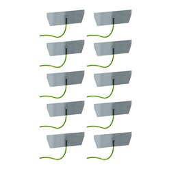 Lot de 10 cloisons de séparation métal pour boîte de concentration Unica NU9801 2 rangs 10 modules
