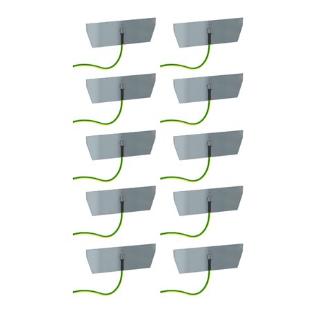 Lot de 10 cloisons de séparation métal pour boîte de concentration Unica NU9801 2 rangs 10 modules