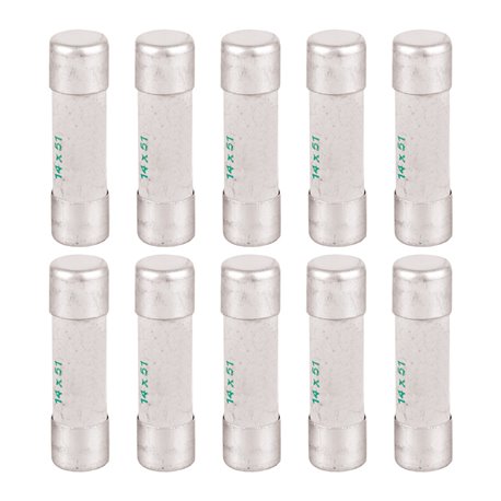 Lot de 10 Fusibles industriels Type aM 14x51 mm sans percuteur 8A