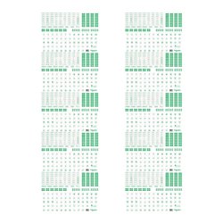 Lot de 10 feuilles de symboles électriques Resi9 R9H13228 plastique transparent 