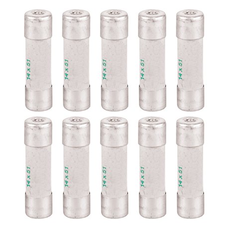 Lot de 10 Fusibles industriels Type aM 14x51 mm avec percuteur 8A
