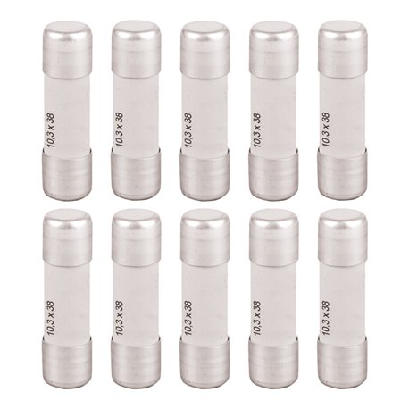 Lot de 10 Fusibles industriels Type gG 10,3x38 mm sans voyant 1A