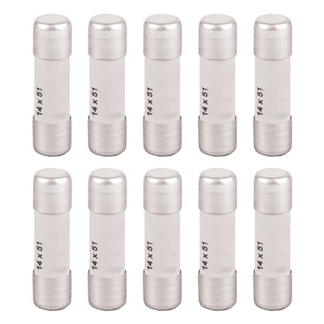 Lot de 10 Fusibles industriels Type gG 14x51 mm sans voyant 6A