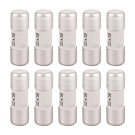 Lot de 10 Fusibles industriels Type gG 22x58 mm sans voyant 63A