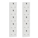 Lot de 10 prises standard britannique 15A 2P+T Unica NU304518 Blanc 2 modules mécanisme seul