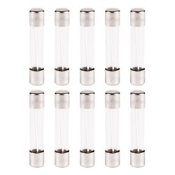 Lot de 10 Fusibles verre rapides 6x32 mm 1,25A