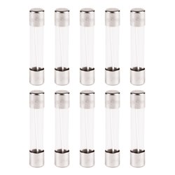 Lot de 10 Fusibles verre rapides 6x32 mm 0,630A 29396 Eur'ohm