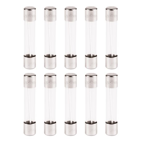 Lot de 10 Fusibles verre rapides 6x32 mm 0,630A 29396 Eur'ohm