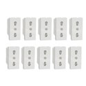 Lot de 10 prises standard italien 16A 2P+T Unica NU302318 Blanc 1 module mécanisme seul
