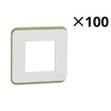 Lot de 100 plaques de finition Unica Pro NU400218P Blanc 1 poste