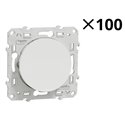 Lot de 100 va-et-vient Odace S524204P Blanc brillant 