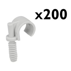 Seau de 200 Clips parapluie avec cheville Fixation simple Ø16 mm