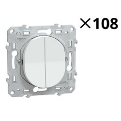 Lot de 108 double va et vient 10AX Ovalis S320214P Blanc 