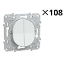 Lot de 108 double va et vient 10AX Ovalis S320214P Blanc 