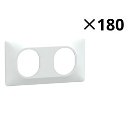 Lot de 180 plaques 2 postes Horizontal Ovalis S320704P Blanc 