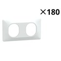 Lot de 180 plaques 2 postes Horizontal Ovalis S320704P Blanc 