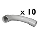 Lot de 10 Courbes Grand rayon Ø20 mm