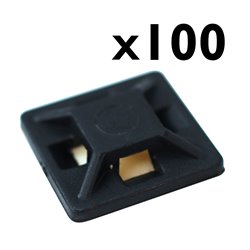 Lot de 100 embases adhésives Noir pour collier 5,4 mm